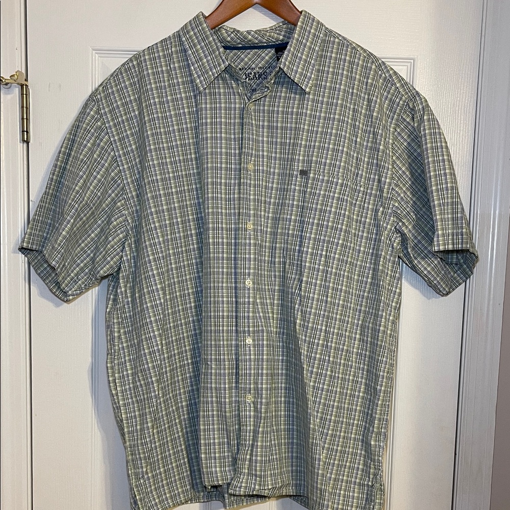 Nautica Green Plaid Button Down Shirt XXL